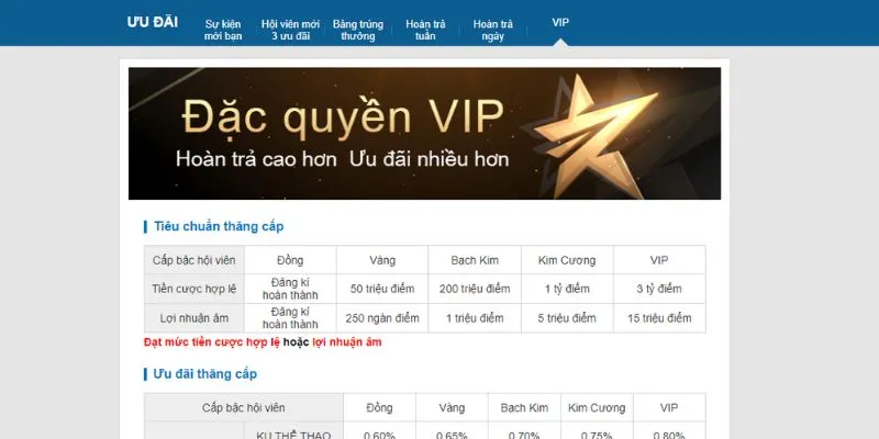 Ưu đãi hấp dẫn dành cho hội viên VIP